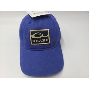 Drake Waterfowl Systems Strapback Adjustable Hat Cap Hunt Fish Men Women Blue